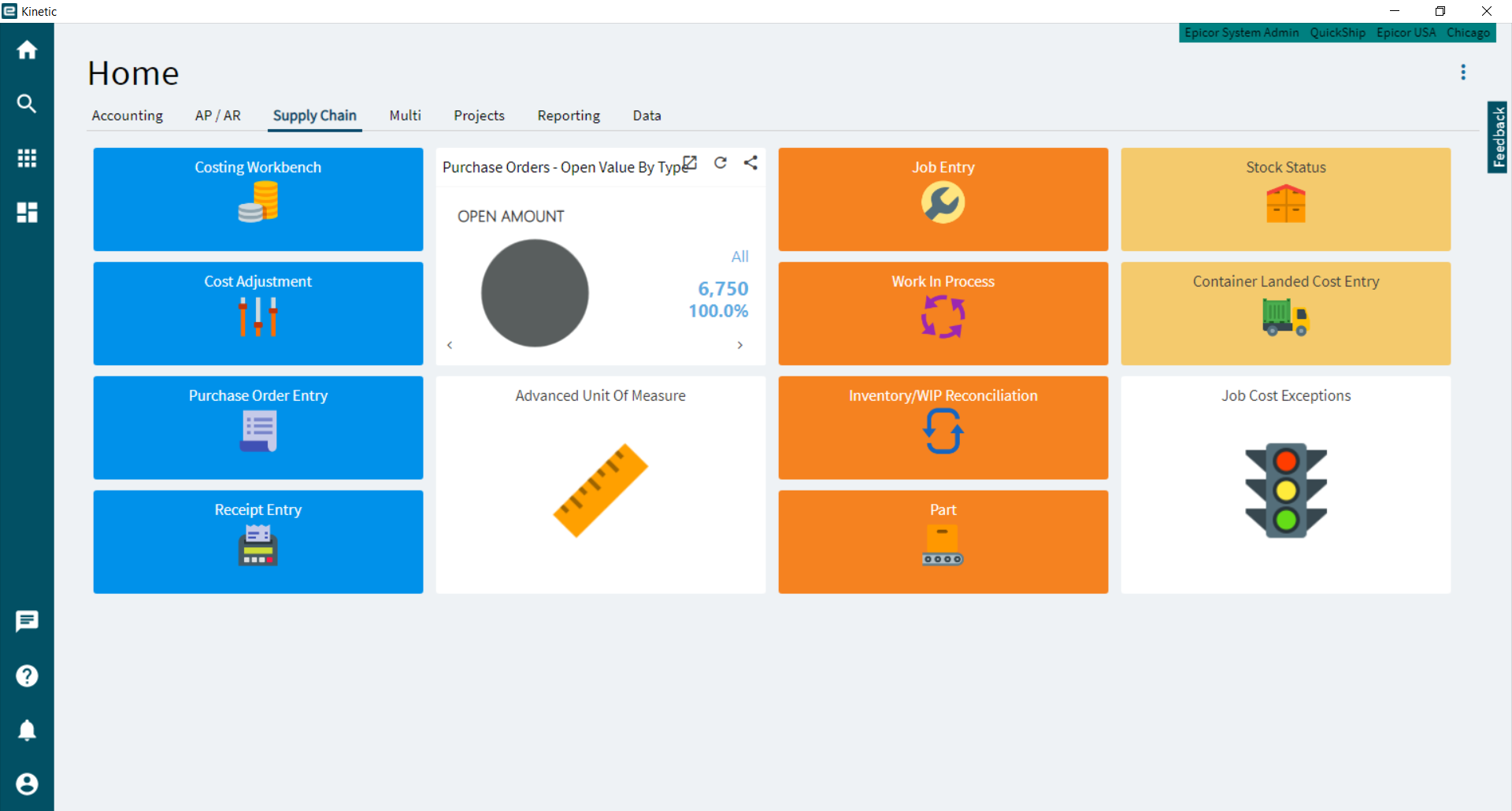 Epicor Kinetic Supply Chain Management homepage